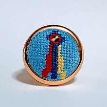 Load image into Gallery viewer, Champion Tricolor Ribbon Needlepoint Ring