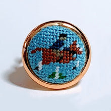 Load image into Gallery viewer, Chestnut Hunter Needlepoint Ring