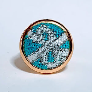 Iconic Blue Box Needlepoint Ring